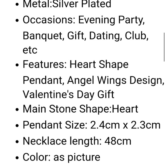 Beautiful Heart Shaped Garnet necklace - Picture 3 of 5